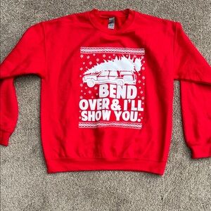 Red Graphic Christmas Vacation Griswold Men’s Sweater. Size Medium